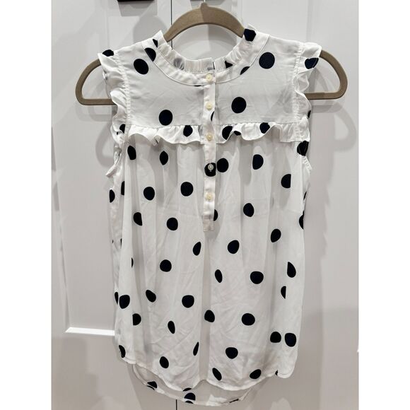 Loft‎ Polka Dot Blouse size XS - Picture 1 of 4